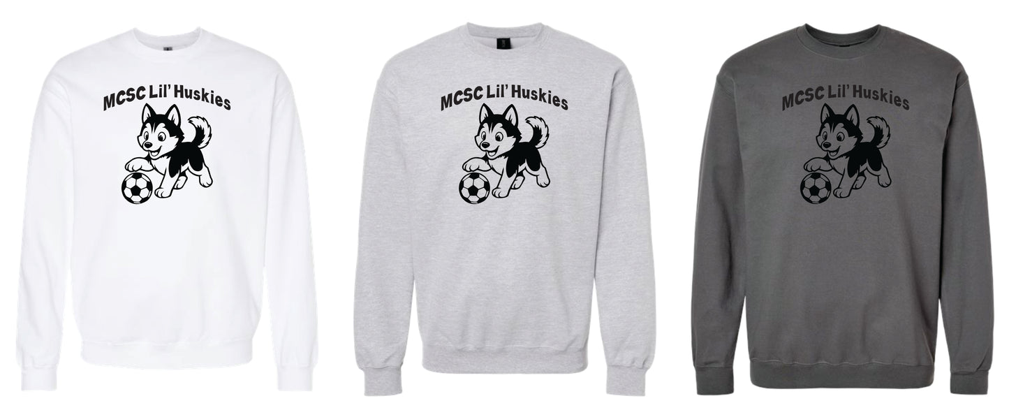 Adult Lil Huskies Soccer Crewneck Sweatshirt