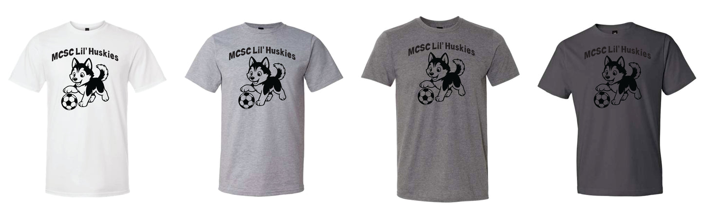 Adult Lil Huskies Soccer Short Sleeve T-Shirt