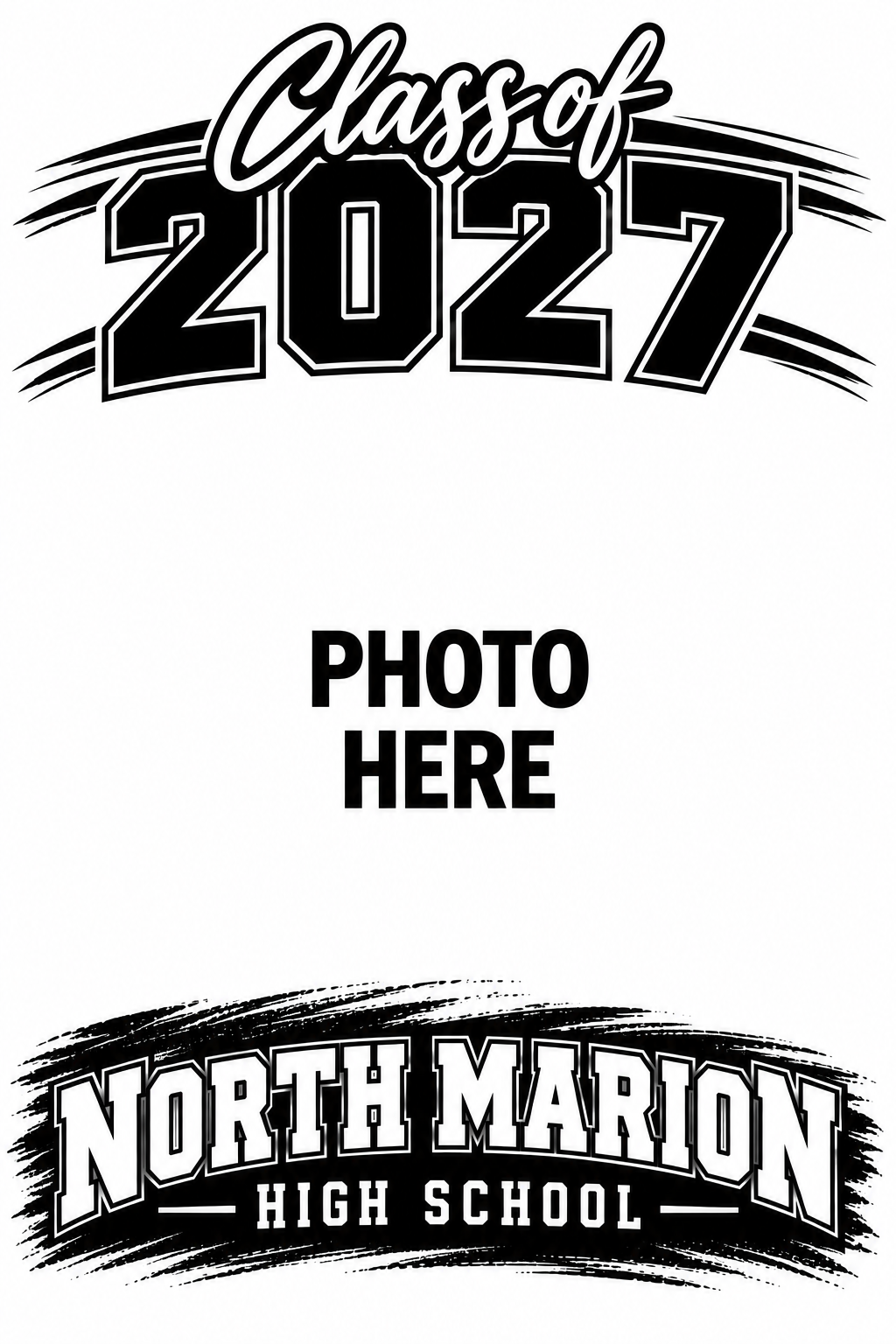 North Marion High School Graduate Yard Sign with Individual Picture and Customization
