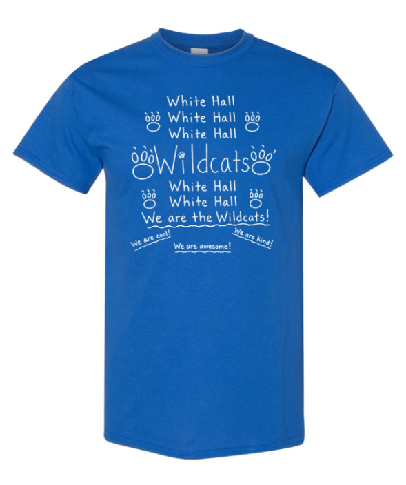 2026 White Hall Wildcats Student Design shirt White Design on Royal Shirt