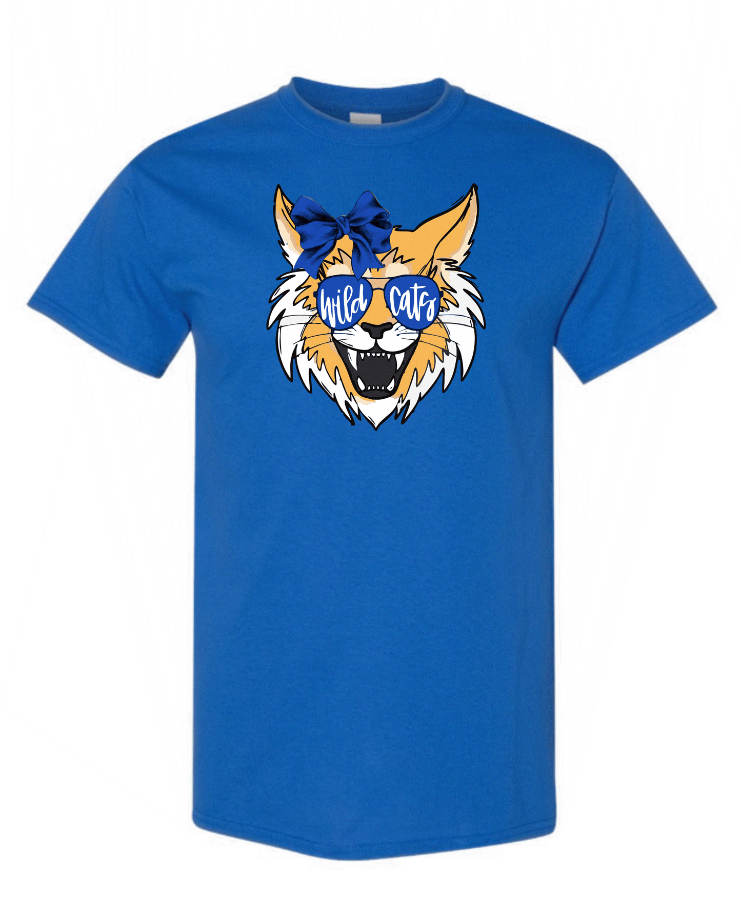 White Hall Short Sleeve T Shirt Wildcat Bow & Sunglasses