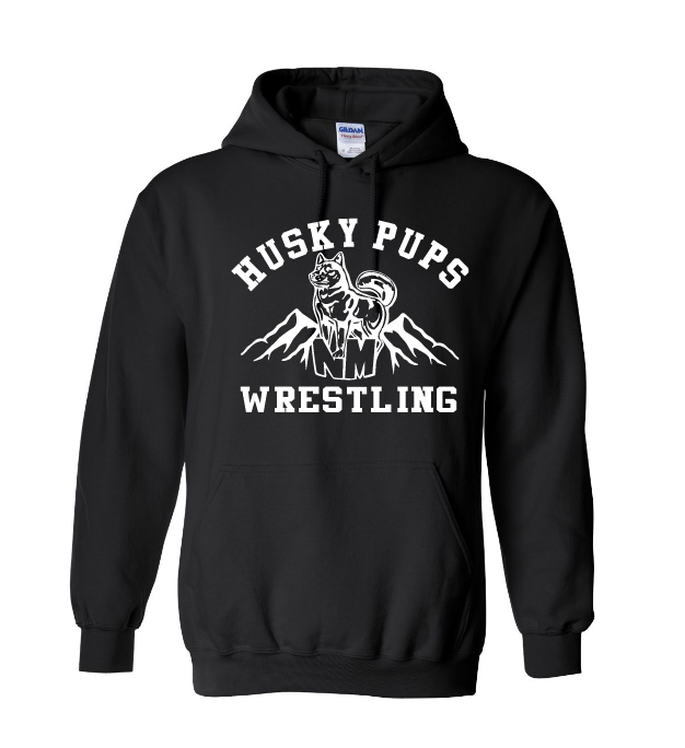 Husky Pups Wrestling Hoodie