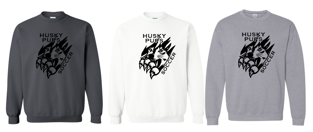 Husky Pups Boys Soccer 2026 Sponsor Shirt - Crewneck Sweatshirt