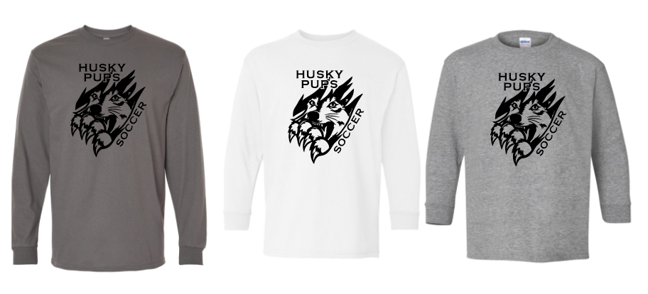 Husky Pups Boys Soccer 2026 Sponsor Shirt - Long Sleeve