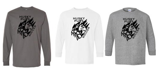 Husky Pups Boys Soccer 2026 Sponsor Shirt - Long Sleeve