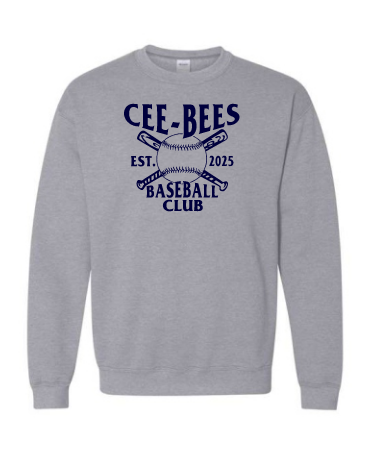 CB Baseball Crewneck Sweatshirt Grey