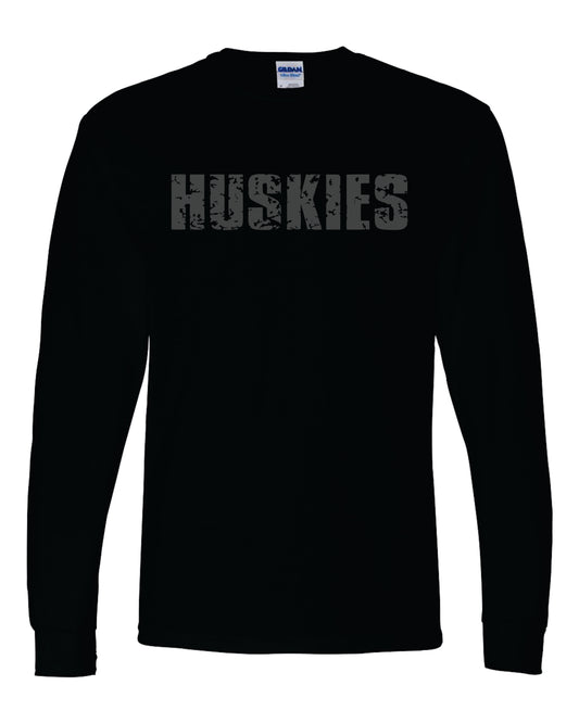 Gildan Long Sleeve Distressed Huskies