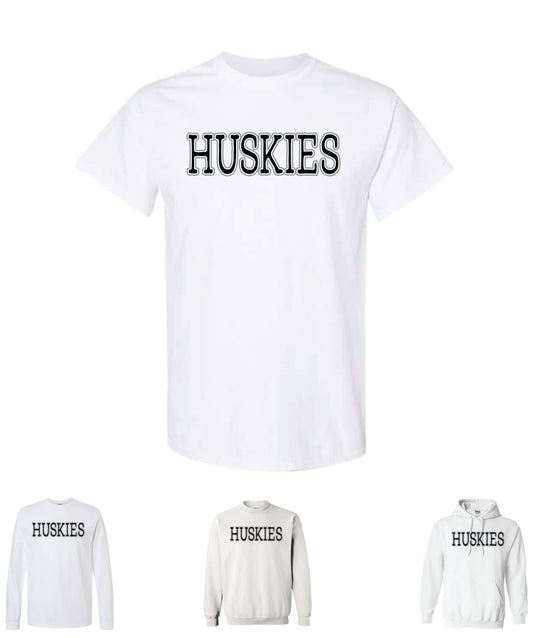 Huskies with Metallic Silver Outline