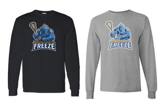 MC Freeze Long Sleeve Tshirt Adult and Youth Black or Sport Grey