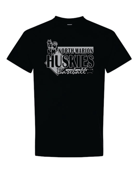North Marion Baseball Black with Grey Print