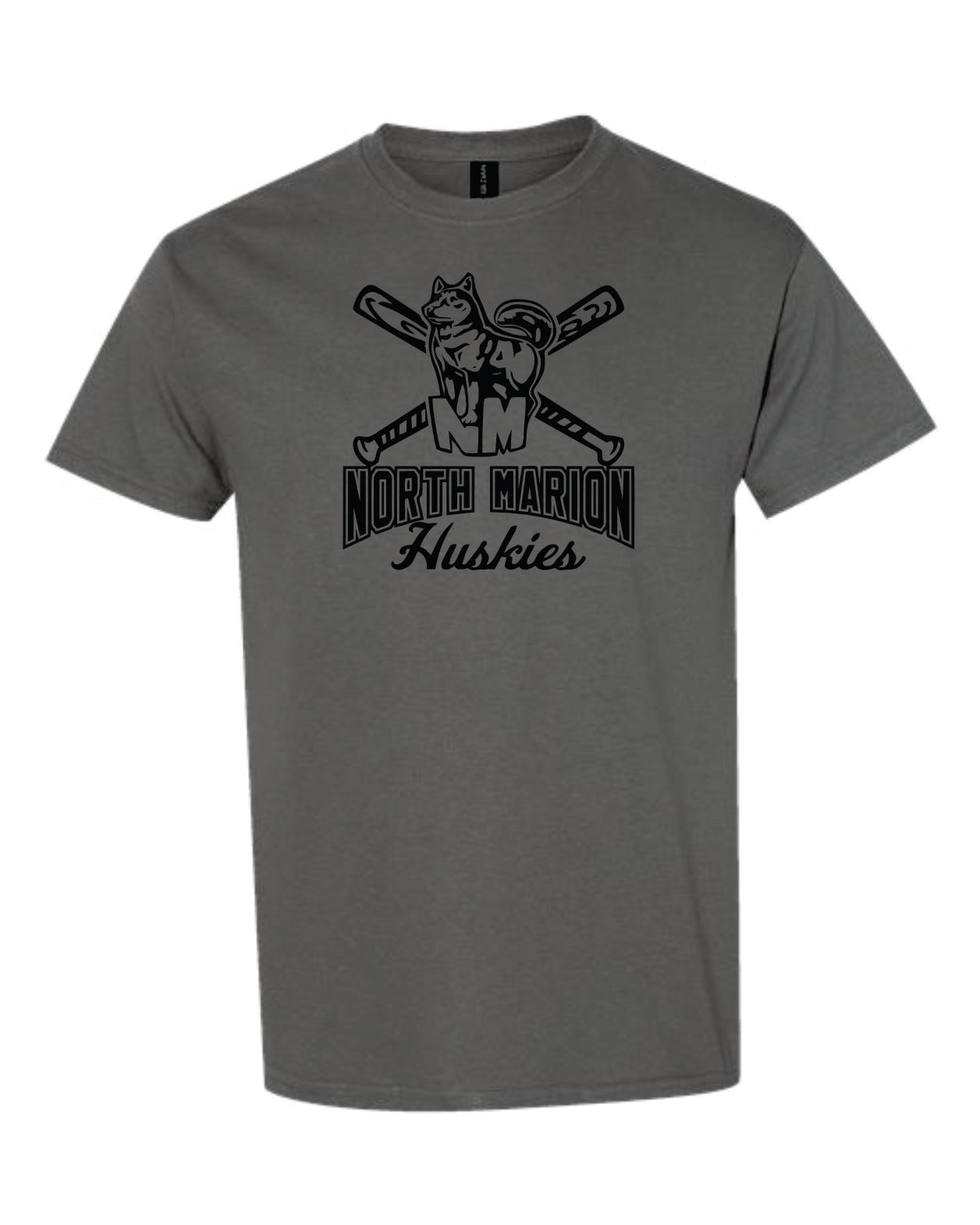 North Marion Baseball Charcoal with Black Print