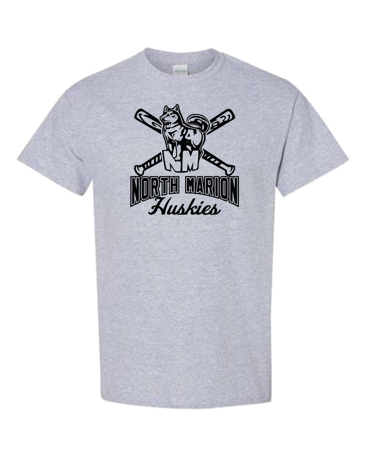 North Marion Baseball Sport Grey with Black Print