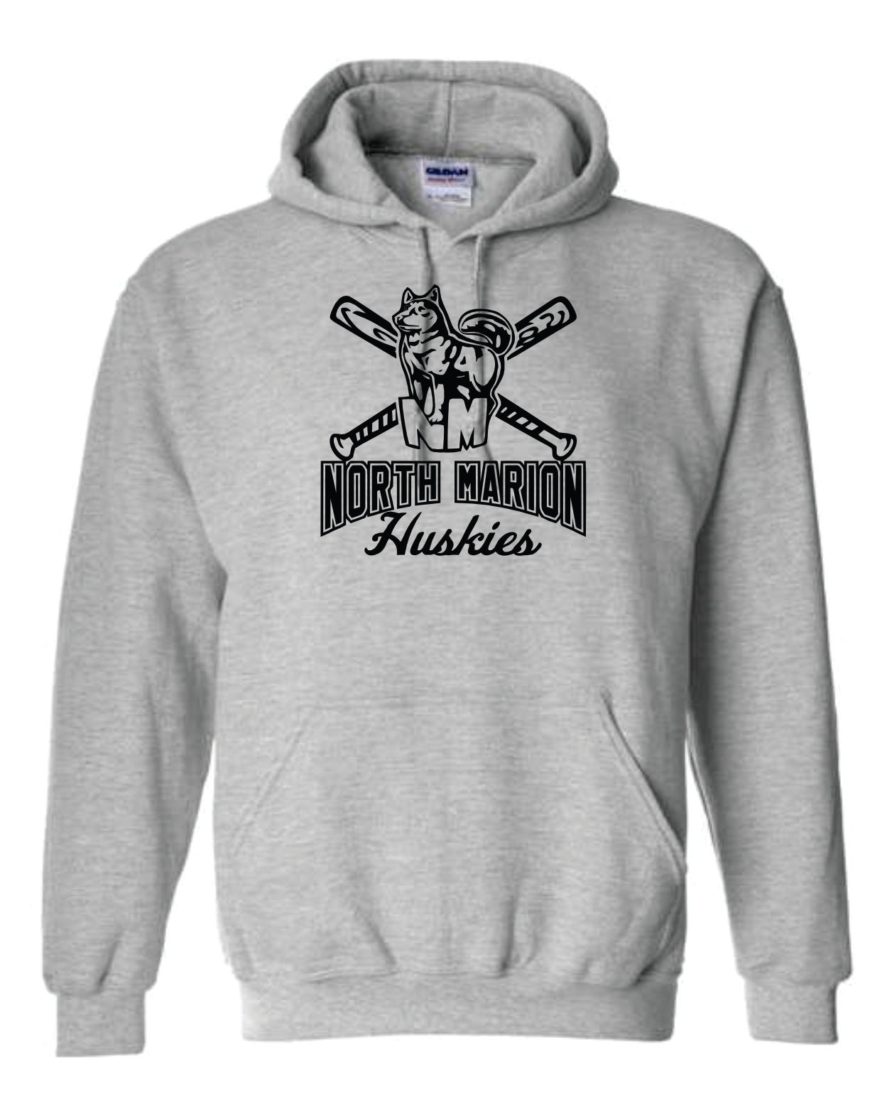 North Marion Baseball Sport Grey with Black Print