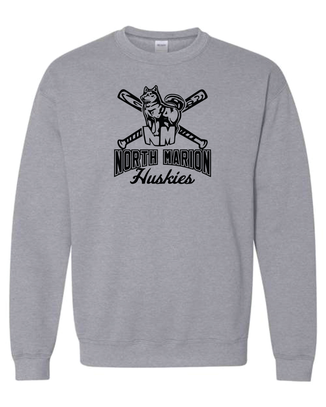 North Marion Baseball Sport Grey with Black Print