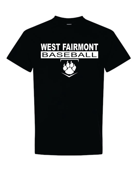 West Fairmont Baseball Black with White Print