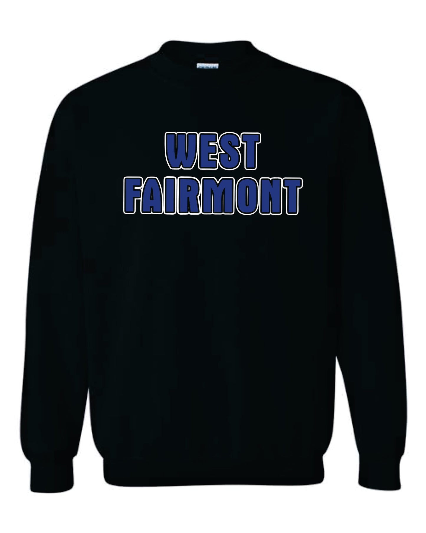 West Fairmont Blue & White on Black