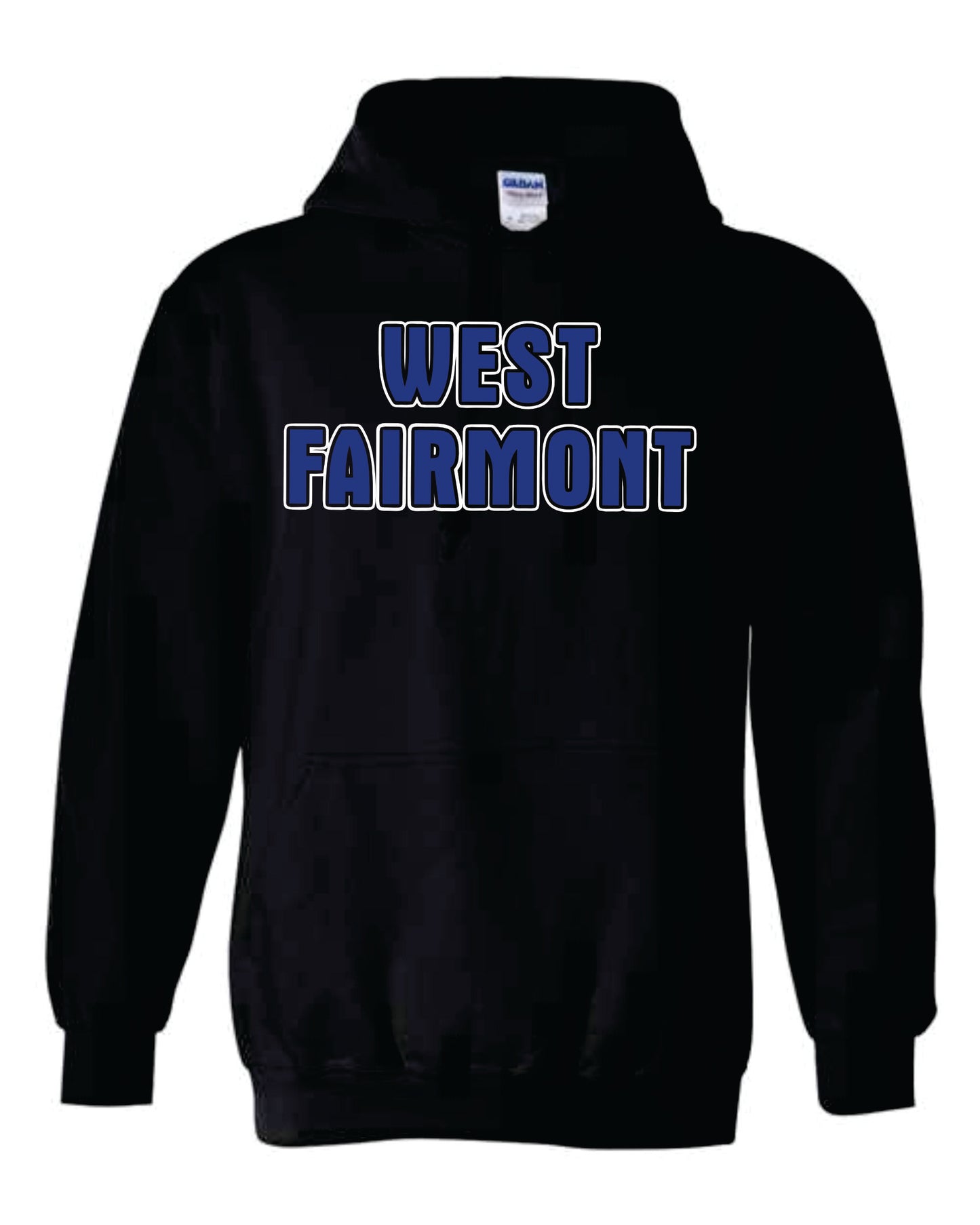 West Fairmont Blue & White on Black