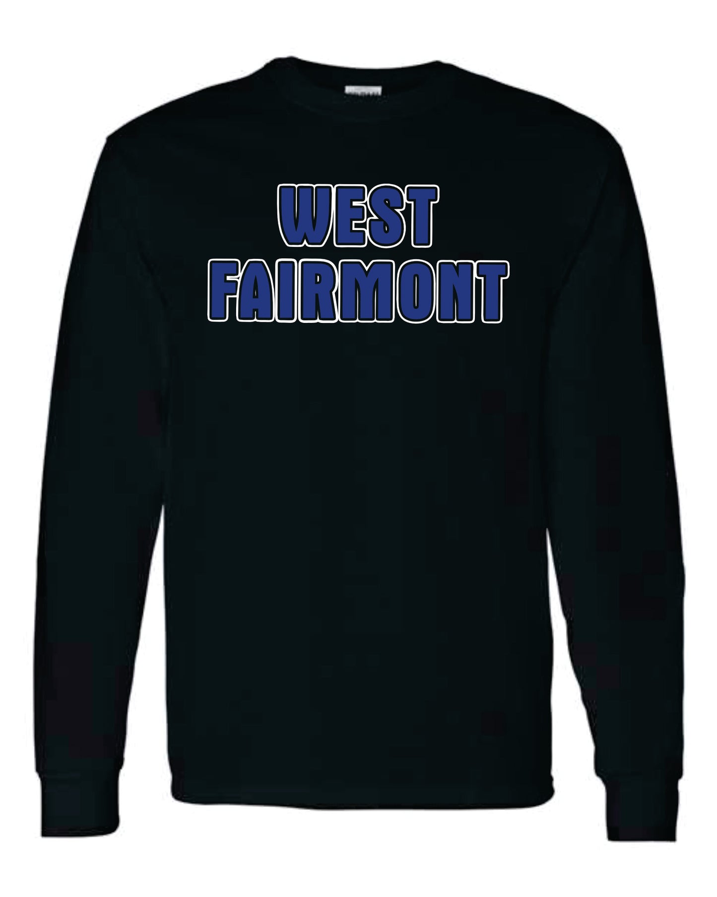 West Fairmont Blue & White on Black