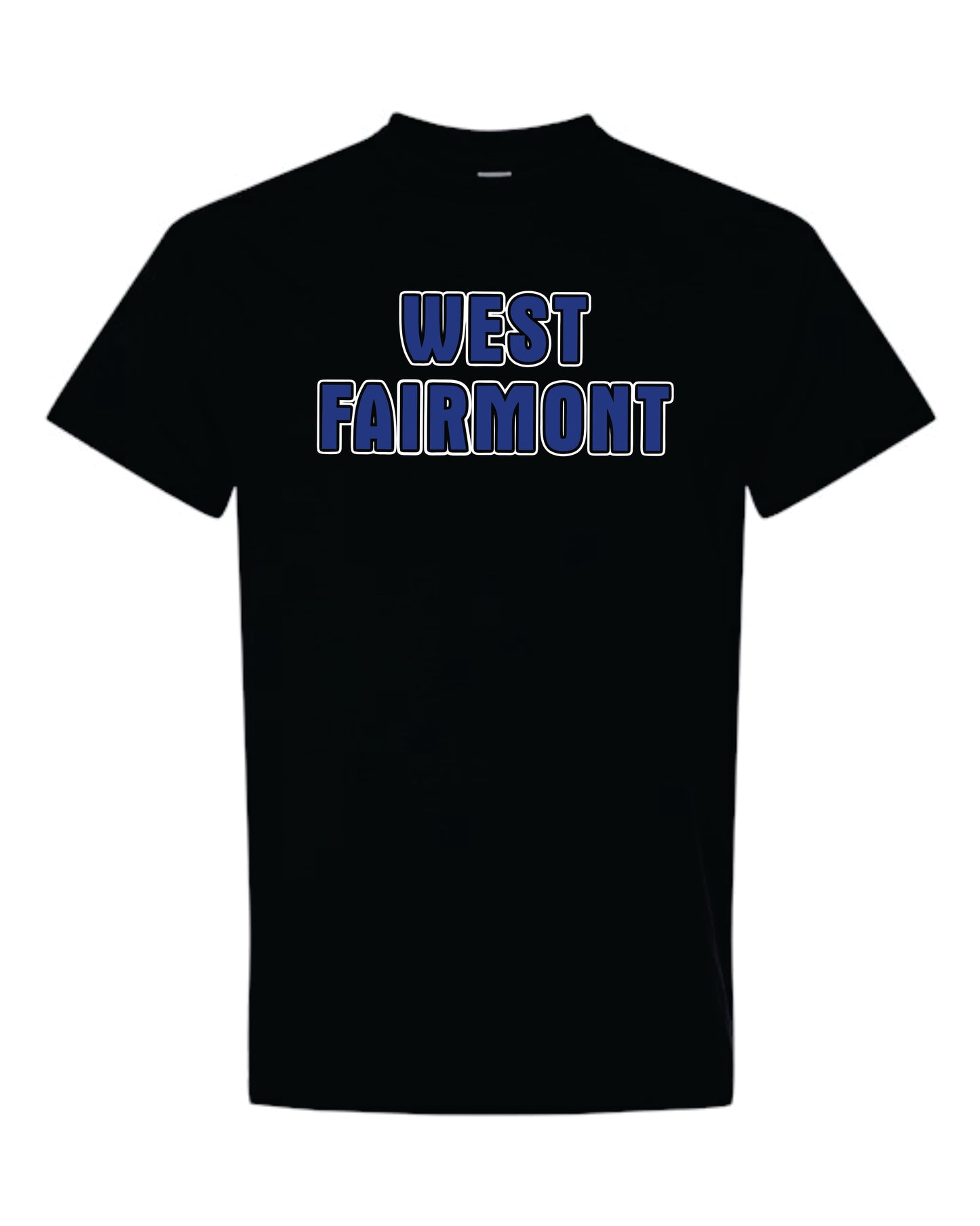 West Fairmont Blue & White on Black