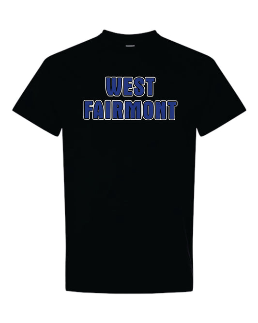 West Fairmont Blue & White on Black