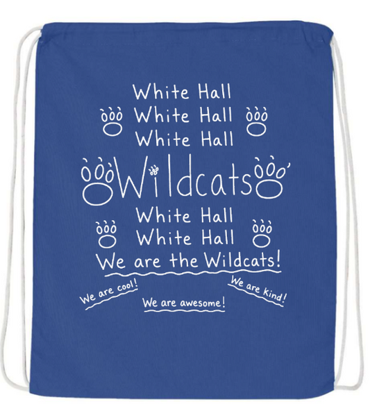 White Hall Drawstring Bag - Multiple Design Options