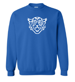 White Hall Wildcats with Sunglasses Royal Crewneck