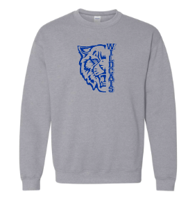 White Hall Wildcats Gray Crewneck
