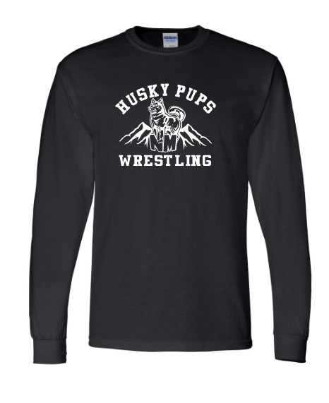 Husky Pups Wrestling Long Sleeve