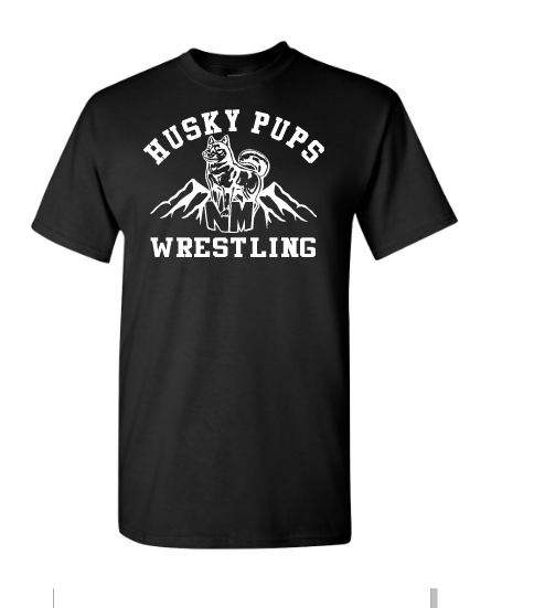 Husky Pups Wrestling Short Sleeve